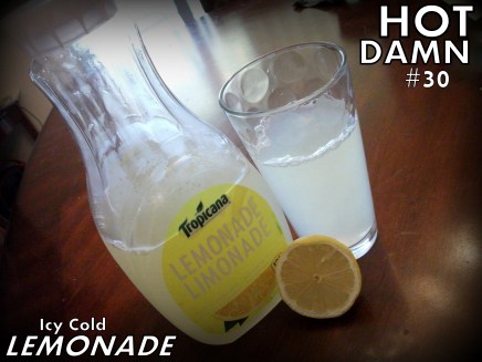 That's a legit lemon.  No, really.  I DO have real fruit and veggies in the fridge.  It's not ALL sugar drinks.